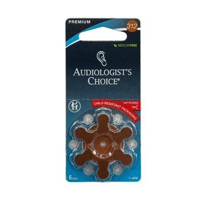 Audiologist's Choice® Labeled Rayovac ZM Batteries, size 10 (10 cards of 6 batteries) - 312