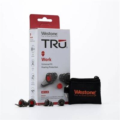 Westone TRU Work Earplugs - NRR 16, Red Filter